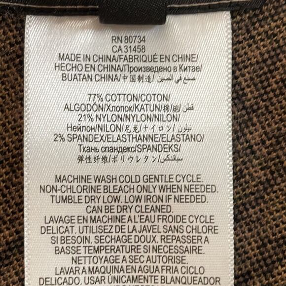 BCBGMAXAZRIA Alonya Leopard Print Peplum Tank Top Camel Combo SZ Medium - Picture 8 of 11